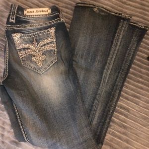 Rock Revival Jeans size 30” authentic. Slight flare.